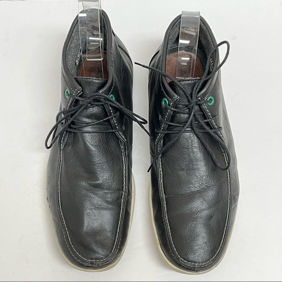 Aldo black leather ankle boots booties sz 11